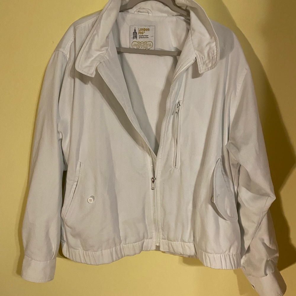 London Fog Men’s  white Bomber Jacket
